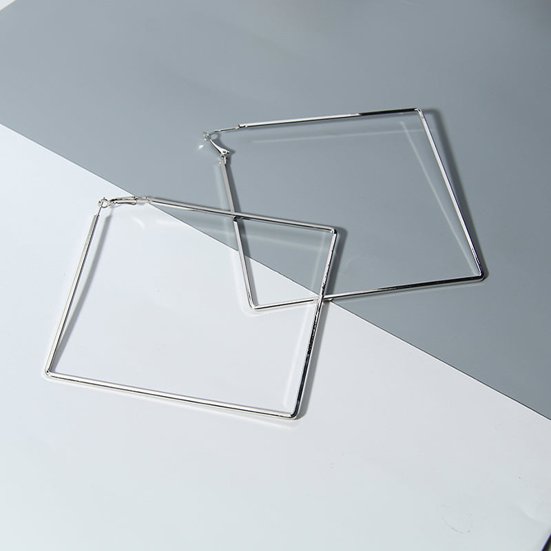 Blijery Trendy Oversize géométrique grandes boucles d’oreilles pour femmes