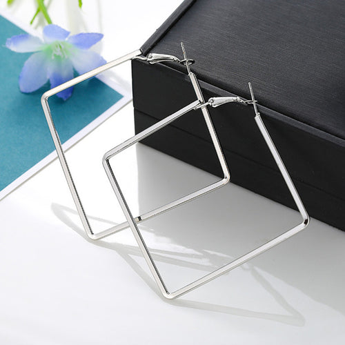 Blijery Trendy Oversize géométrique grandes boucles d’oreilles pour femmes