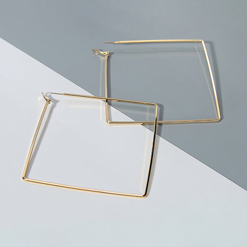 Blijery Trendy Oversize géométrique grandes boucles d’oreilles pour femmes