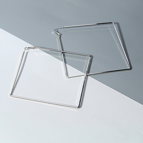 Blijery Trendy Oversize géométrique grandes boucles d’oreilles pour femmes